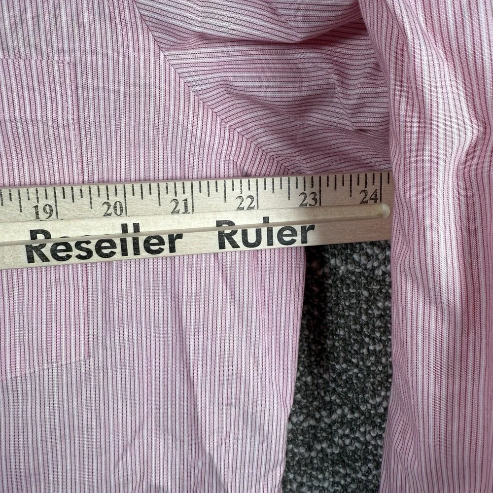Donald Trump Signature Collection Button Up Shirt Mens 16 |‎ 34/35 Pink Stripe